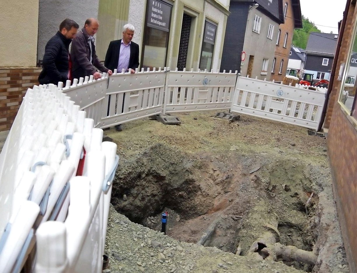 Unpleasant surprise during pipeline construction in ludwigsstadt